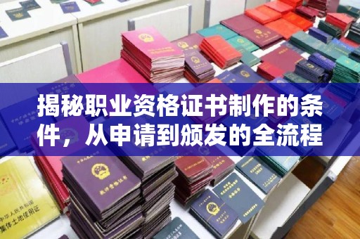 微山揭秘职业资格证书制作的条件，从申请到颁发的全流程解析