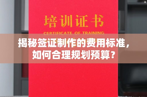 微山揭秘签证制作的费用标准，如何合理规划预算？