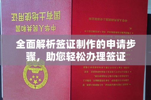 微山全面解析签证制作的申请步骤，助您轻松办理签证