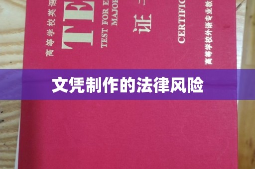 微山文凭制作的法律风险