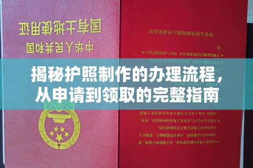 微山揭秘护照制作的办理流程，从申请到领取的完整指南