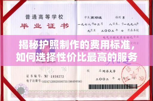 微山揭秘护照制作的费用标准，如何选择性价比最高的服务？