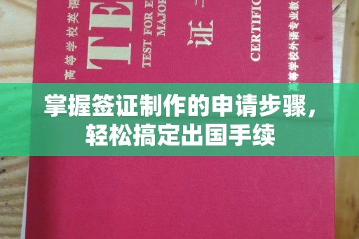 微山掌握签证制作的申请步骤，轻松搞定出国手续