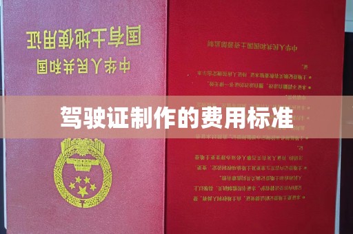微山驾驶证制作的费用标准