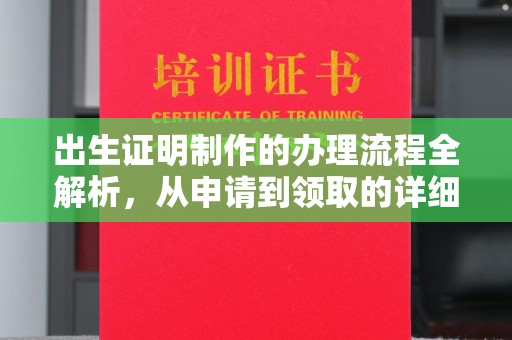 微山出生证明制作的办理流程全解析，从申请到领取的详细指南